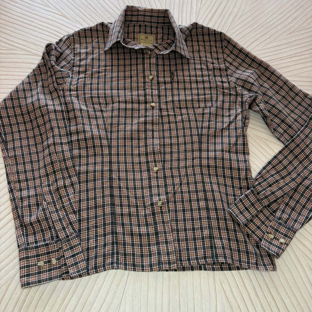 Beretta Plaid Button Down Long Sleeve Casual Shirt women’s M